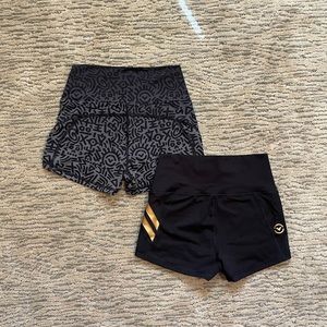 Virus short gym shorts bundle gently used black and grey